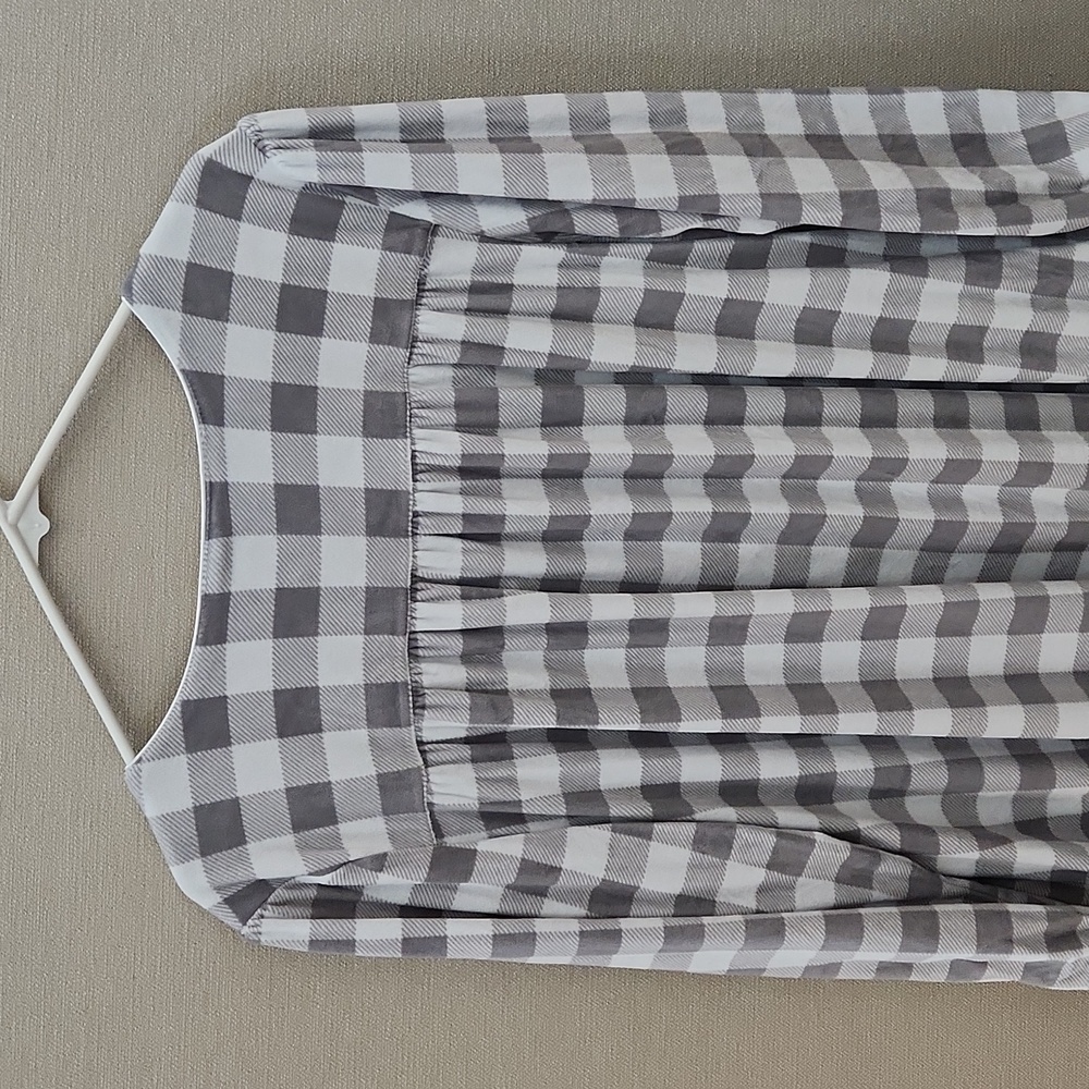 Lanz Of Salzburg Gray And White Nightgown Size Large - Picture 7 of 14